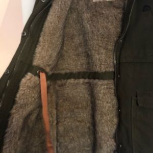 Zara faux fur army coat